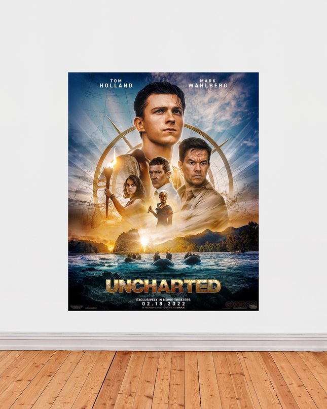 « Uncharted » – Affiche d’aventure avec Tom Holland et Mark Wahlberg (2022)