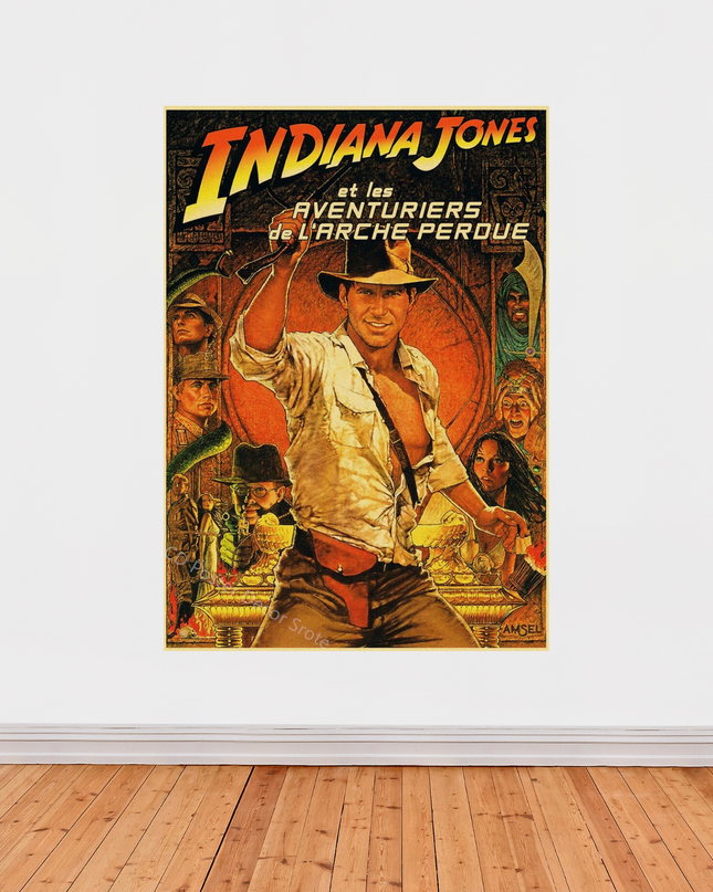 « Indiana Jones et les Aventuriers de l’Arche Perdue » – Affiche vintage culte