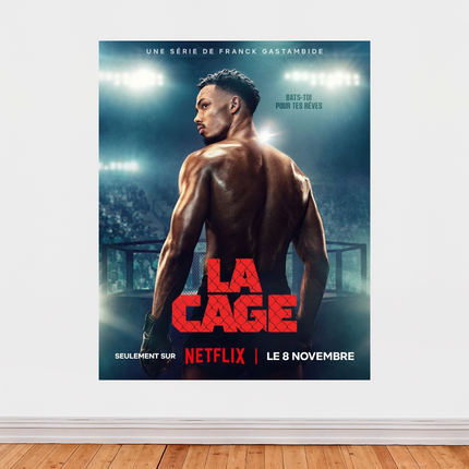 « La Cage » – Série Netflix de Franck Gastambide – Affiche officielle MMA (2025)