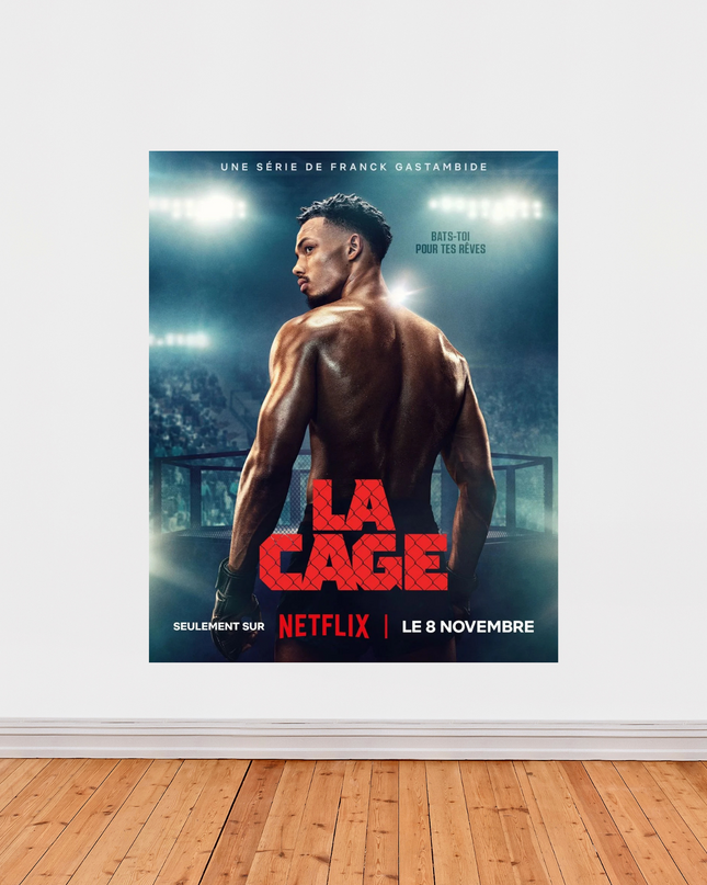 « La Cage » – Série Netflix de Franck Gastambide – Affiche officielle MMA (2025)