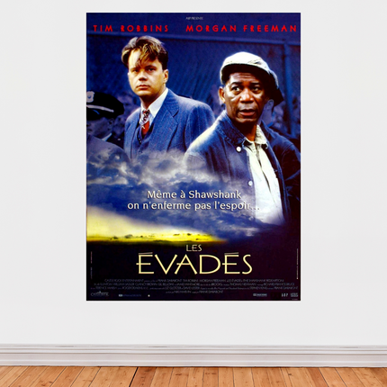 « Les Évadés » – Affiche officielle du film culte avec Tim Robbins et Morgan Freeman