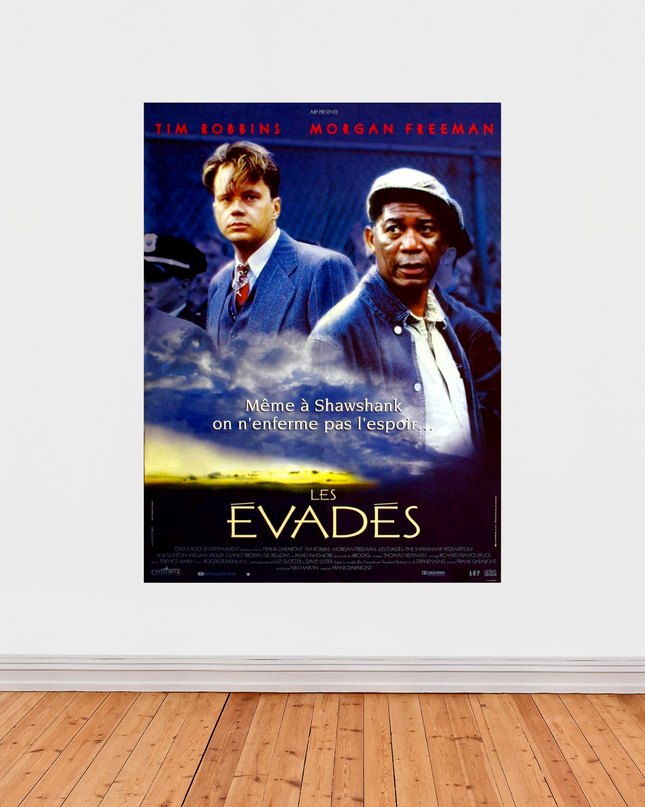 « Les Évadés » – Affiche officielle du film culte avec Tim Robbins et Morgan Freeman
