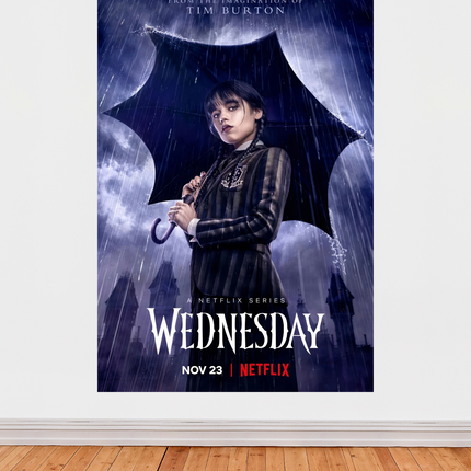 Affiche « Wednesday » – Série Netflix par Tim Burton (2022