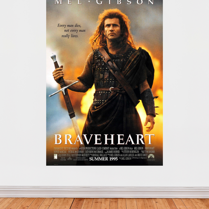 « Braveheart » – Affiche cinéma épique (1995) avec Mel Gibson