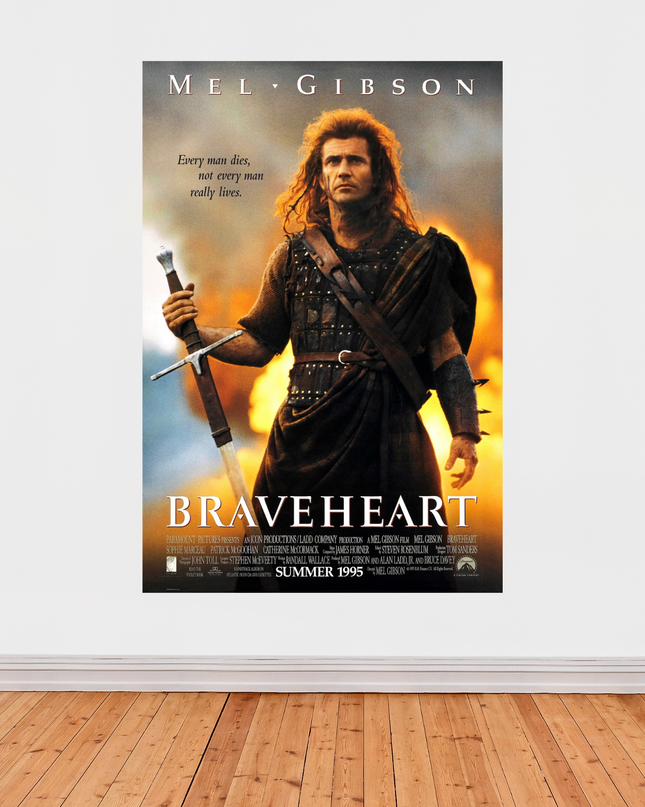« Braveheart » – Affiche cinéma épique (1995) avec Mel Gibson