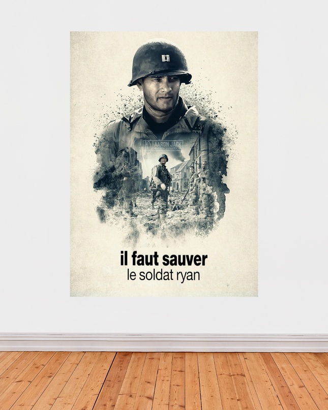 « Il faut sauver le soldat Ryan » – Affiche cinéma culte de guerre (1998)