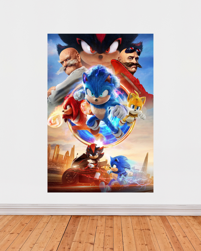 Affiche « Sonic 3 » – Vitesse, action et héros légendaires