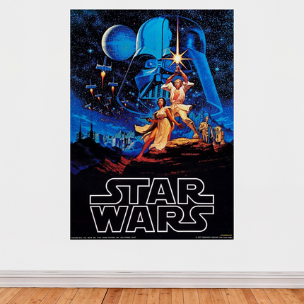 « Star Wars » (1977) – Affiche originale style Hildebrandt