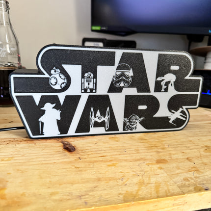 Lampe LED Star Wars noir et blanc
