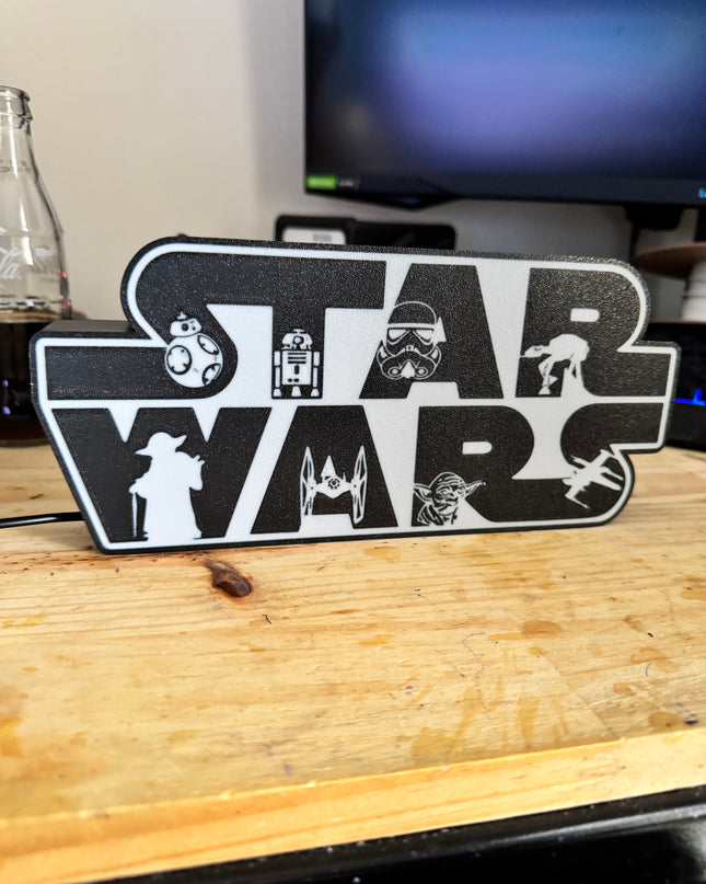 Lampe LED Star Wars noir et blanc
