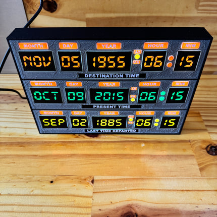 horloge temporelle lumineuse en LED
