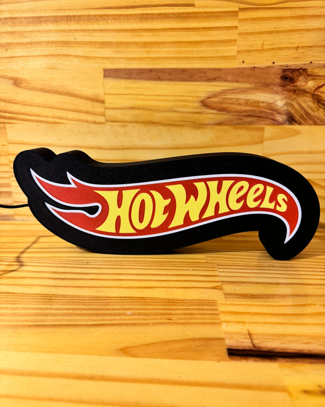 Lightbox 3D Hot Wheels colorée
