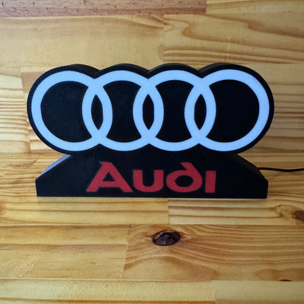 Lampe LED Audi fond noir
