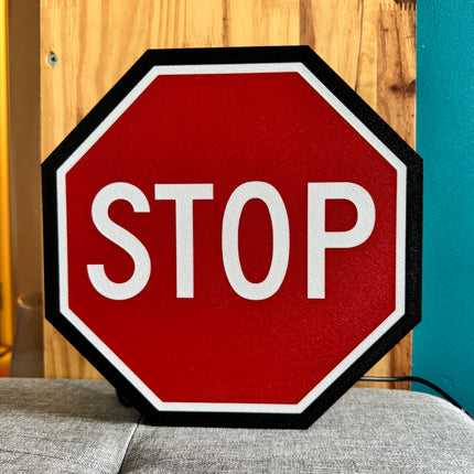 Lightbox 3D panneau STOP
