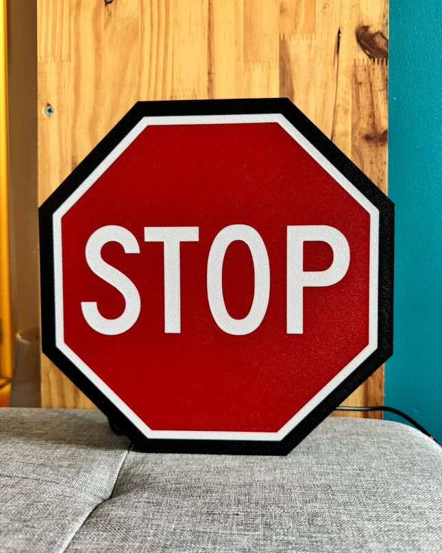 Lightbox 3D panneau STOP
