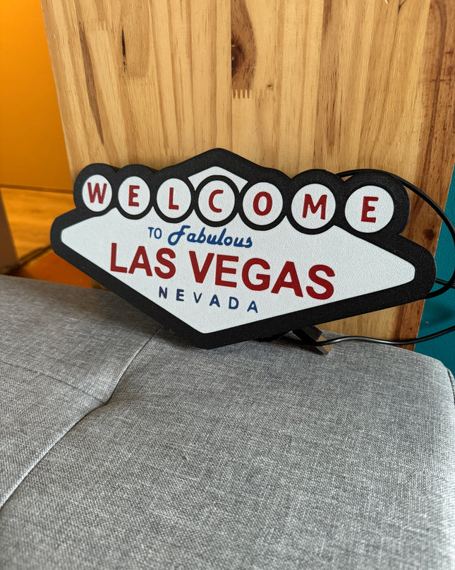 Lampe LED Las Vegas fond noir

