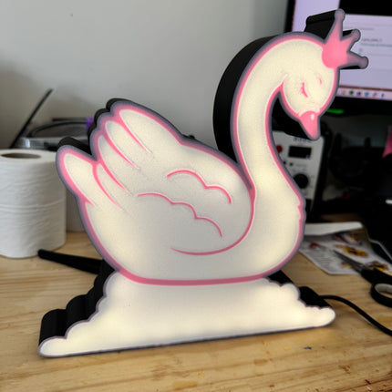lampe cygne élégant en lumière
