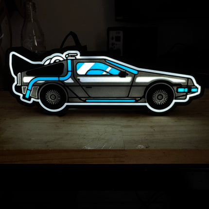 Lightbox 3D DeLorean rétro
