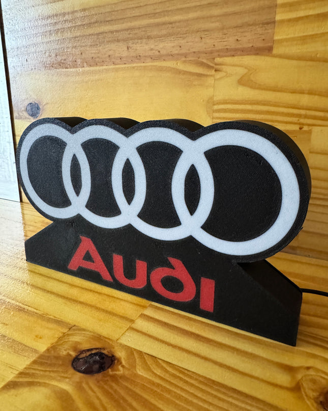 Lightbox 3D Audi logo lumineux
