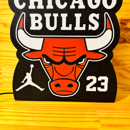 Lightbox 3D Bulls NBA rouge blanc
