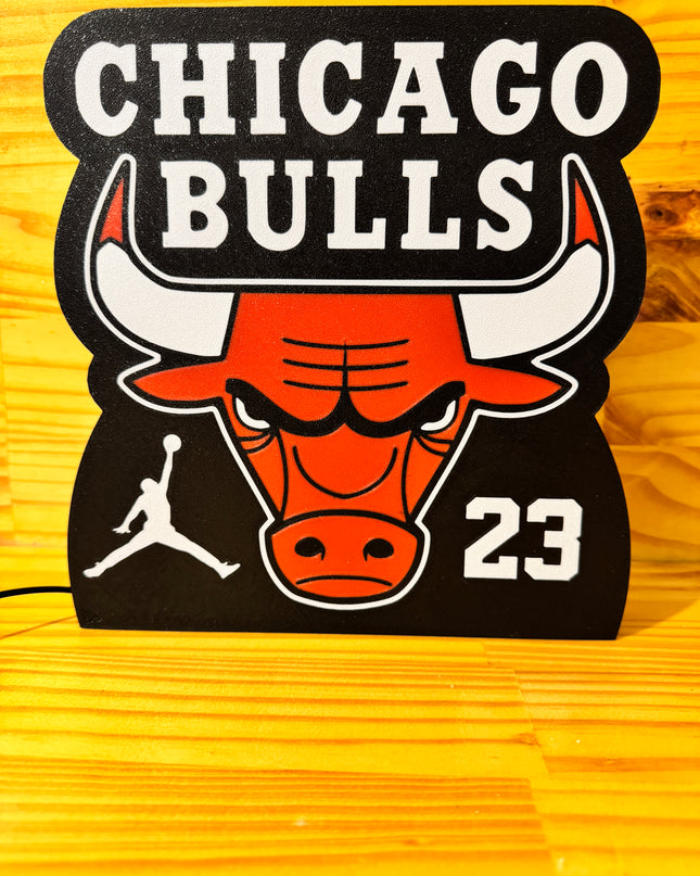 Lightbox 3D Bulls NBA rouge blanc
