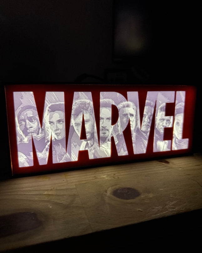 lightbox super-héros Marvel décorative
