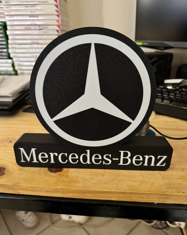 lightbox 3D Mercedes pour déco murale
