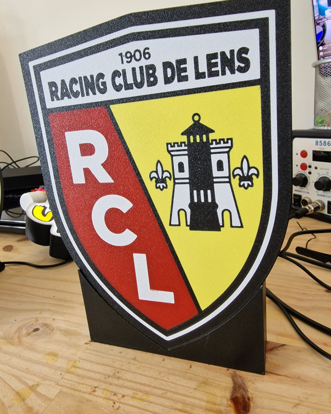 lampe LED rouge et jaune personnalisable RCL
