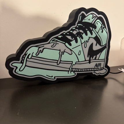 Lampe Air Jordan - Lightbox 3D LED | Design Noir, Blanc & Vert | USB