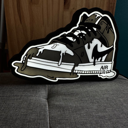 Lampe Air Jordan - Lightbox 3D LED | Design Noir, Gris & Blanc | USB