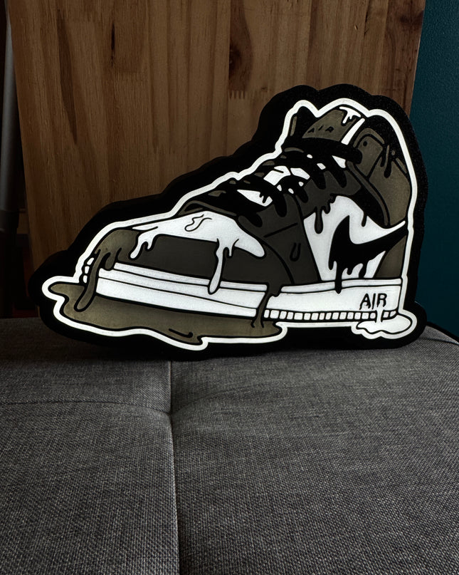 Lampe Air Jordan - Lightbox 3D LED | Design Noir, Gris & Blanc | USB