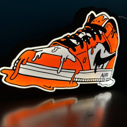 Lampe Air Jordan - Lightbox 3D LED | Design Noir, Rouge & Blanc | USB