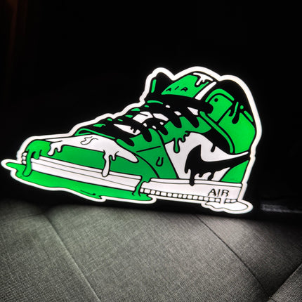 Lampe Air Jordan - Lightbox 3D LED | Design Noir, Blanc & Vert | USB