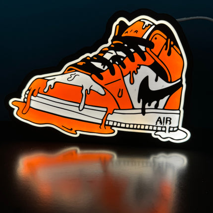 Lampe Air Jordan - Lightbox 3D LED | Design Noir, Rouge & Blanc | USB