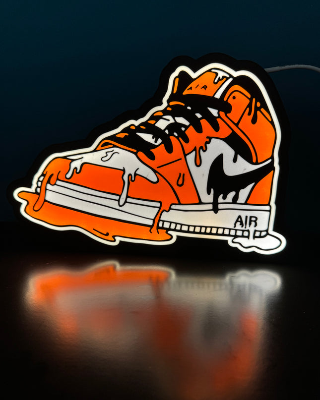 Lampe Air Jordan - Lightbox 3D LED | Design Noir, Rouge & Blanc | USB