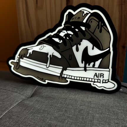 Lampe Air Jordan - Lightbox 3D LED | Design Noir, Gris & Blanc | USB