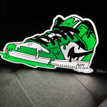 Lampe Air Jordan - Lightbox 3D LED | Design Noir, Blanc & Vert | USB
