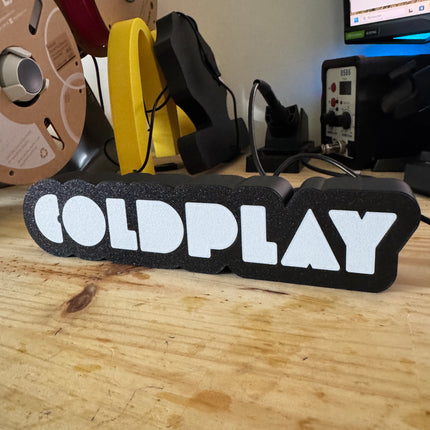 Lampe Coldplay - Lightbox 3D LED | Design Noir & Blanc | USB
