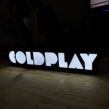 Lampe Coldplay - Lightbox 3D LED | Design Noir & Blanc | USB