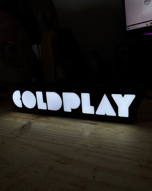 Lampe Coldplay - Lightbox 3D LED | Design Noir & Blanc | USB