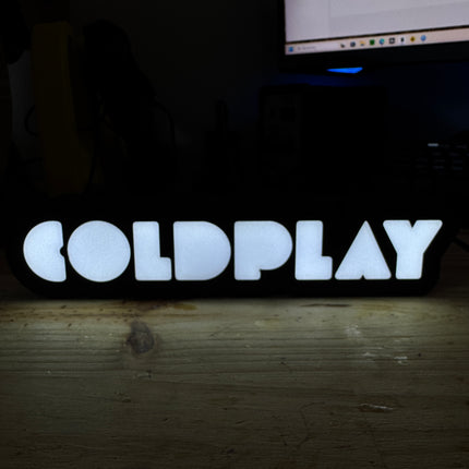 Lampe Coldplay - Lightbox 3D LED | Design Noir & Blanc | USB
