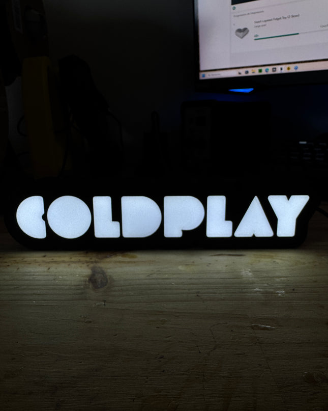 Lampe Coldplay - Lightbox 3D LED | Design Noir & Blanc | USB