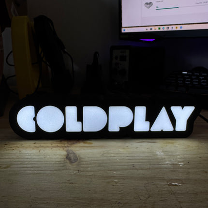 Lampe Coldplay - Lightbox 3D LED | Design Noir & Blanc | USB