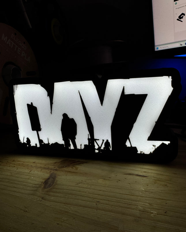 Lampe DayZ - Lightbox 3D LED | Design Noir & Blanc | USB