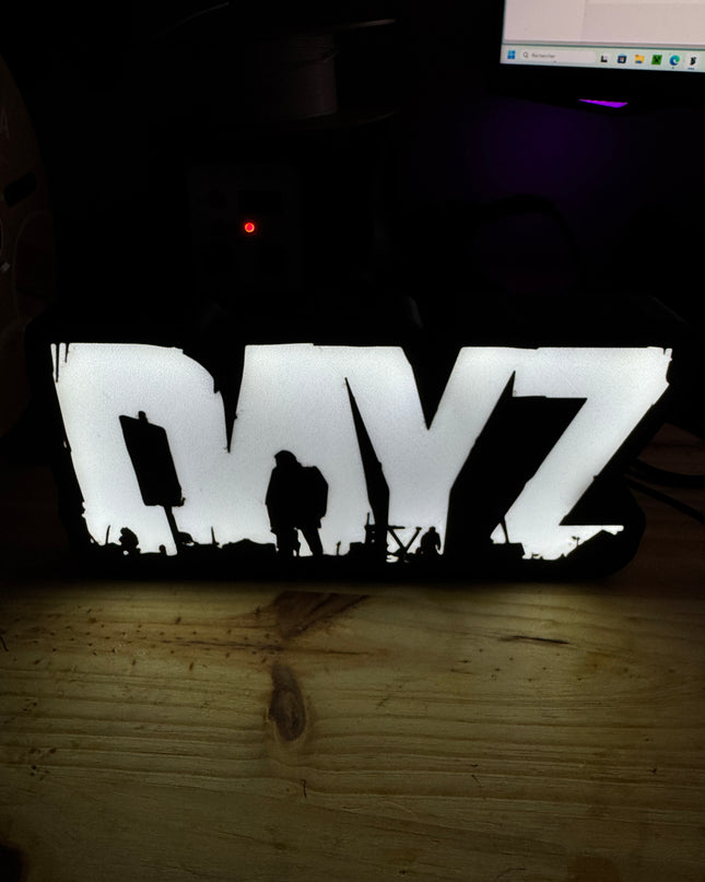 Lampe DayZ - Lightbox 3D LED | Design Noir & Blanc | USB