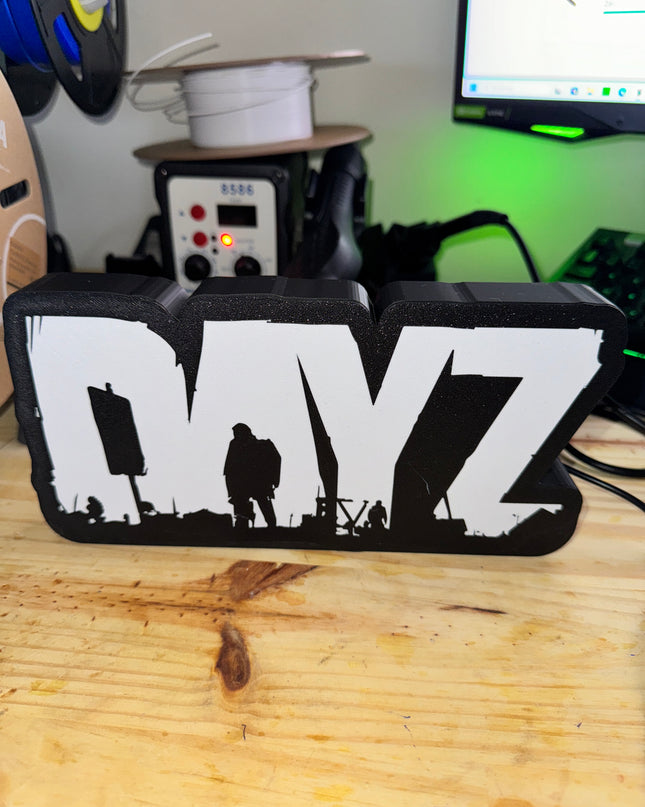 Lampe DayZ - Lightbox 3D LED | Design Noir & Blanc | USB