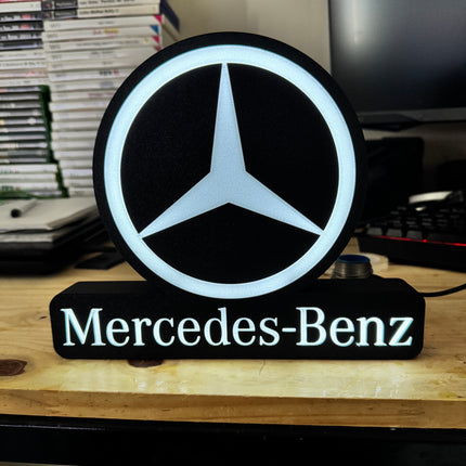 lampe étoile Mercedes noire et blanche
