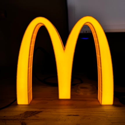 Lampe McDonald's - Lightbox 3D LED | Arche Dorée Iconique | USB