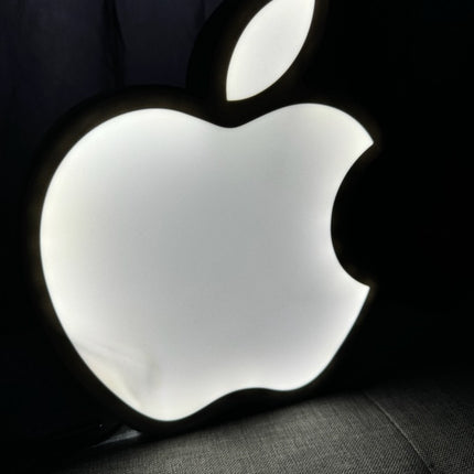 Lampe Apple - Lightbox 3D LED | Design Minimaliste Noir & Blanc | USB