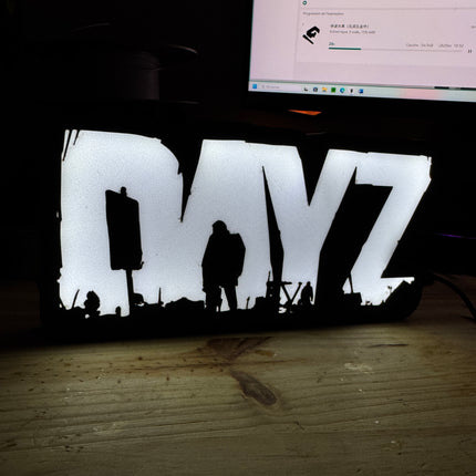 Lampe DayZ - Lightbox 3D LED | Design Noir & Blanc | USB